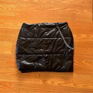O-Mighty Black Puffer Rave Mini Skirt